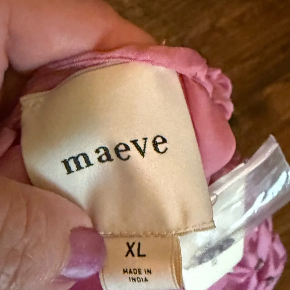 Maeve Pink Flutter Sleeve Smocked Blouse - Picture 4 of 6